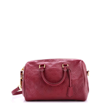 Louis Vuitton Speedy Bandouliere Bag Monogram Empreinte Leather 30