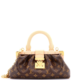 Louis Vuitton Monogram Top Handle Frame Clutch Monogram Canvas