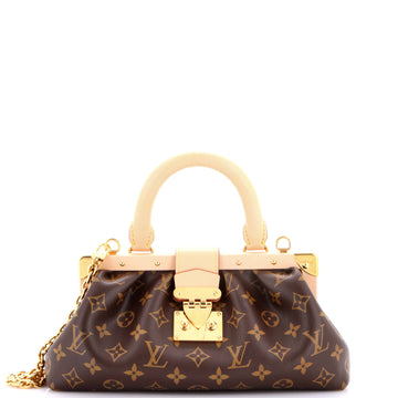 Louis Vuitton Monogram Top Handle Frame Clutch Monogram Canvas