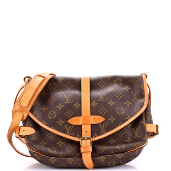 Louis Vuitton Saumur Handbag Monogram Canvas 30