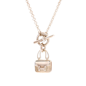 Hermes Amulettes Constance Pendant NM Necklace Sterling Silver