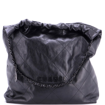 Chanel 22 Chain Hobo Quilted Calfskin Large