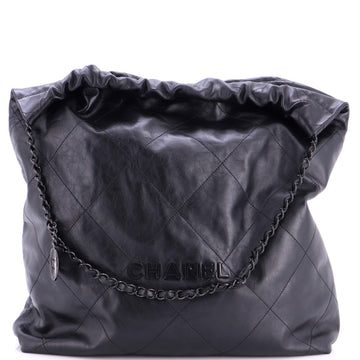 Chanel 22 Chain Hobo Quilted Calfskin Large