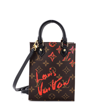 Louis Vuitton Petit Sac Plat Bag Limited Edition Fall in Love Monogram Canvas