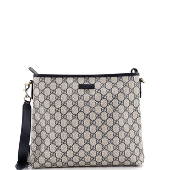Gucci Zip Top Messenger Bag GG Coated Canvas Medium