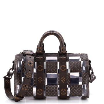 Louis Vuitton Keepall Bandouliere Bag Monogram Chess Coated Canvas and PVC 25