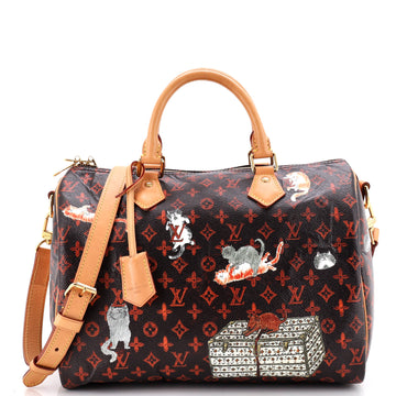 Louis Vuitton Speedy Bandouliere Bag Limited Edition Grace Coddington Catogram Canvas 30