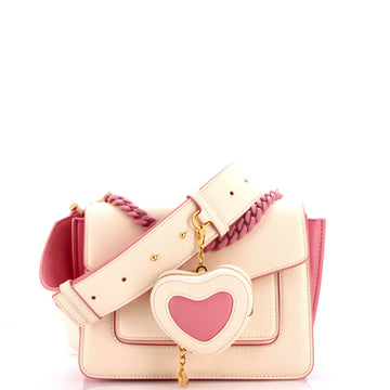 Bvlgari Serpenti Forever Heart Pouch Top Handle Bag Leather Small