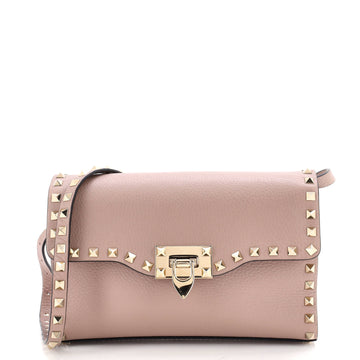 Valentino Garavani Rockstud Flip Lock Flap Bag Leather Medium