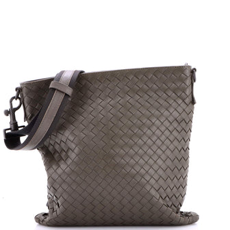 Bottega Veneta Flat Messenger Bag Intrecciato Nappa Medium