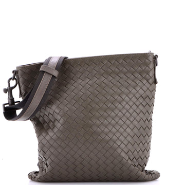 Bottega Veneta Flat Messenger Bag Intrecciato Nappa Medium