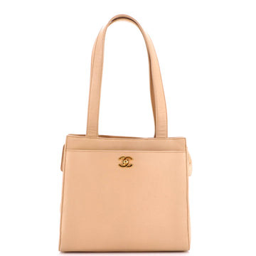 Chanel Vintage CC Lock Tote Caviar Medium