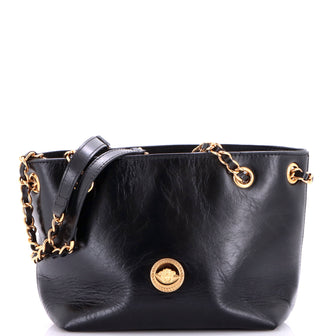 Versace Medusa Icon Chain Tote Leather Mini