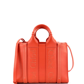 Chloe Woody Convertible Tote Leather Small