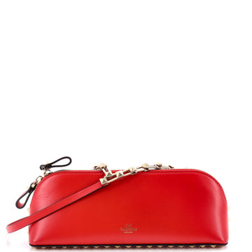 Valentino Garavani Rockstud Zip Crossbody Bag Leather East West