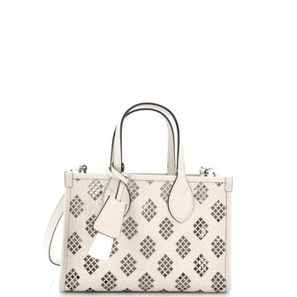 Gucci Ophidia Tote GG Debossed Laser Cut Leather Small
