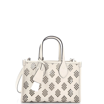 Gucci Ophidia Tote GG Debossed Laser Cut Leather Small