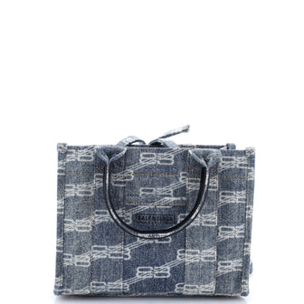 Balenciaga Hardware Tote BB Monogram Denim XS