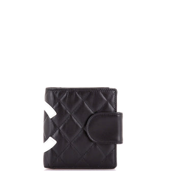Chanel Cambon Compact Wallet Quilted Lambskin