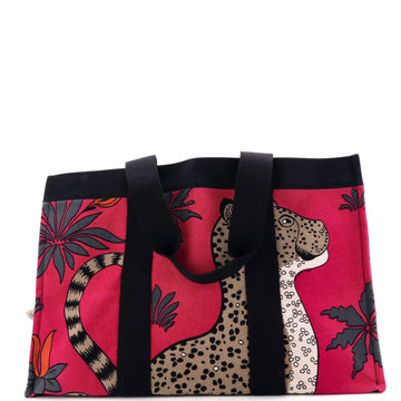 Hermes Beach Bag Printed Toile Maxi