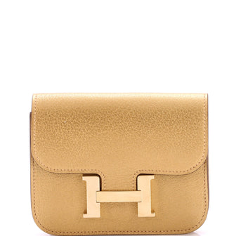 Hermes Constance Slim Wallet Chevre Chamkilight