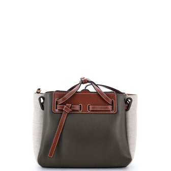 Loewe Lazo Bag Leather with Canvas Mini