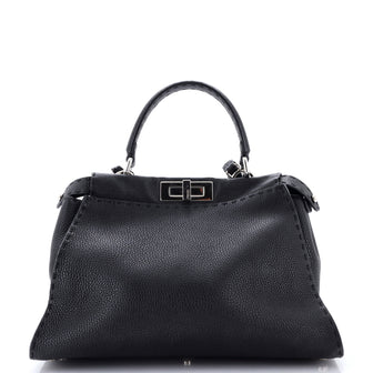 Fendi Selleria Peekaboo Bag Rigid Leather Regular