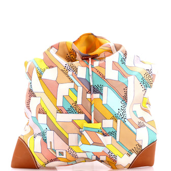 Hermes Silky City Bag Printed Silk and Leather PM
