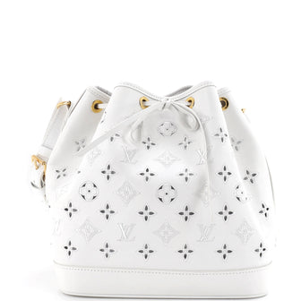 Louis Vuitton Petit Noe NM Handbag Monogram Cutout Broderie Leather