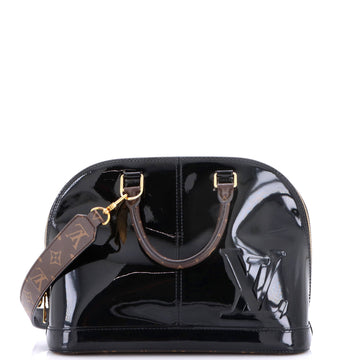 Louis Vuitton Alma Handbag Vernis with Monogram Canvas PM