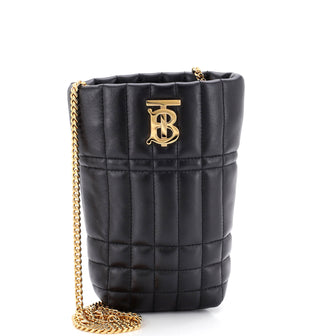 Burberry Lola Bucket Bag Quilted Lambskin Micro