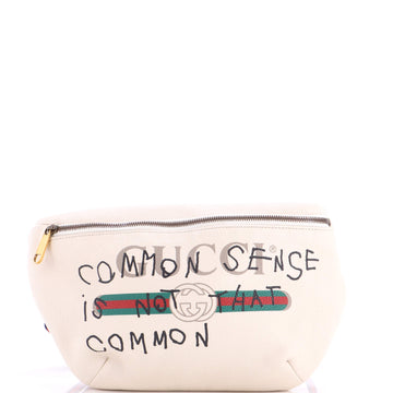 Gucci Logo Belt Bag Printed Leather Medium