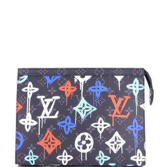 Louis Vuitton Pochette Voyage Graffiti Monogram Eclipse Canvas MM