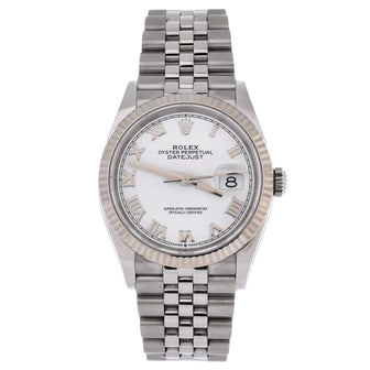 Rolex Oyster Perpetual Datejust Automatic Watch Stainless Steel and White Gold 36