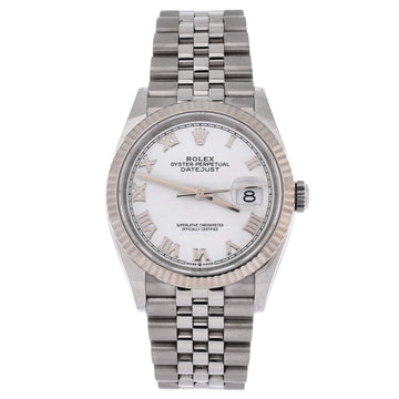 Rolex Oyster Perpetual Datejust Automatic Watch Stainless Steel and White Gold 36