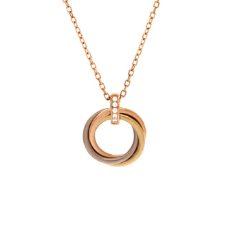 Cartier Trinity Pendant Necklace 18K Tricolor Gold and Diamonds