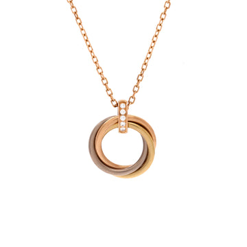Cartier Trinity Pendant Necklace 18K Tricolor Gold and Diamonds
