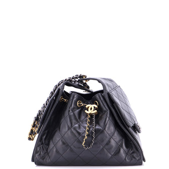 Chanel 25 Hobo Bag Quilted Shiny Crumpled Calfskin Small