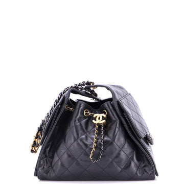 Chanel 25 Hobo Bag Quilted Shiny Crumpled Calfskin Small