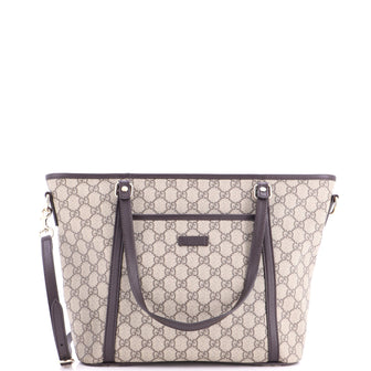 Gucci Front Pocket Convertible Tote GG Coated Canvas Medium
