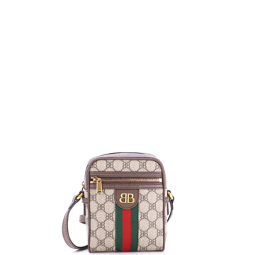 Balenciaga x Gucci The Hacker Project Zip Messenger Bag BB Coated Canvas Mini