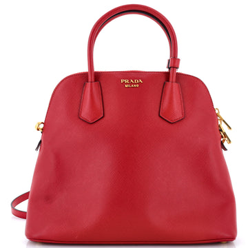 Prada Convertible Dome Satchel Saffiano Leather Large