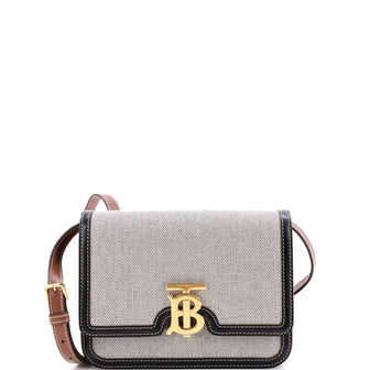 Burberry TB Flap Bag Canvas Small