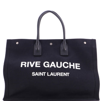 Saint Laurent Rive Gauche Shopper Tote Canvas Large