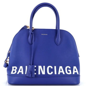 Balenciaga Logo Ville Bag Leather Medium