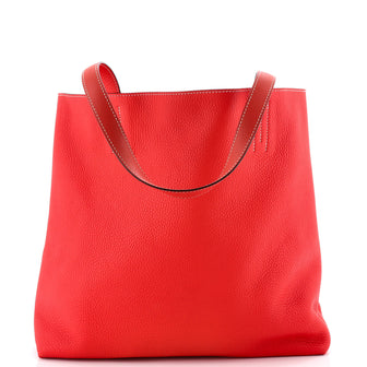 Hermes Double Sens Tote Clemence and Swift 45