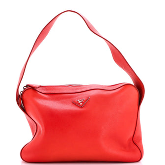 Prada Top Zip Shoulder Bag Vitello Daino Medium