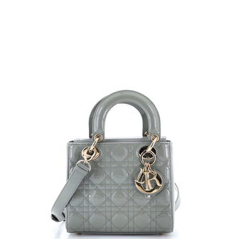 Christian Dior Lady Dior Bag Cannage Quilt Patent Small