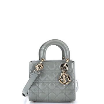 Christian Dior Lady Dior Bag Cannage Quilt Patent Small