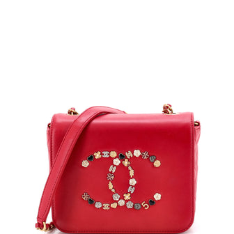 Chanel Giant Crystal CC Flap Bag Lambskin Mini